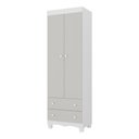 Ver imagem 2 de Guarda-roupa Infantil 62cm 2 Portas e 2 Gavetas Dengo Multimóveis Mp4436 Branco/off White