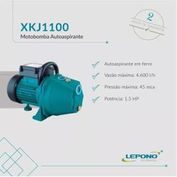 Bomba D'Água Autoaspirante 1,5Cv Lepono Xkj-1100L - 2 Bomba D'Água Autoaspirante 1,5Cv Lepono Xkj-1100L - 2