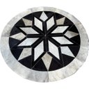 Ver imagem 1 de Tapete de couro redondo cinza griss e preto 1,50 diâmetro