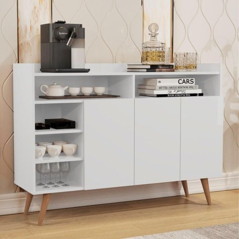 Buffet 3 Portas Retrô Markab Branco
