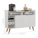 Ver imagem 2 de Buffet 3 Portas Retrô Markab Branco