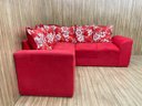 Ver imagem 2 de Sofá Canto Vermelho com Floral 608/16 Belo