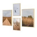 Ver imagem 1 de Kit 4 Quadros com Foto Paisagem Natureza Céu para Corredor