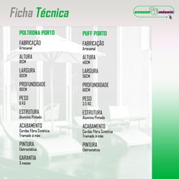 Poltrona Espreguiçadeira Portugal em Alumínio e Cordão Fibra Sintética - 8