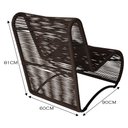 Ver imagem 7 de Poltrona Espreguiçadeira Portugal em Alumínio e Cordão Fibra Sintética