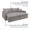 Ver imagem 7 de Sofá Cama Retrátil e Reclinável 2 Lugares Pés Madeira Maciça 200cm Michigan Yescasa