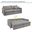 Ver imagem 3 de Sofá Cama Retrátil e Reclinável 2 Lugares Pés Madeira Maciça 200cm Michigan Yescasa