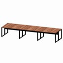 Ver imagem 2 de Mesa Escritório Plataforma Trabalho 6 Lugares 4,20m x 1,20m Industrial Executive 100% MDF Pés Metal