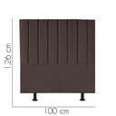 Ver imagem 2 de Cabeceira Estofada Carla 100cm Solteiro Para Cama Box Quarto Corino Marrom - Gat Magazine