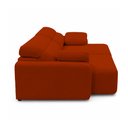 Ver imagem 2 de Sofá Sala de Estar Polo Retrátil Reclinável Bipartido 220cm 3 Lugares Bouclê Terracota M1 - Monari D