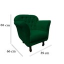 Ver mais imagens de Poltrona Decorativa Dália Bouclé Verde