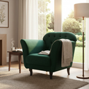 Ver imagem 2 de Poltrona Decorativa Dália Bouclé Verde
