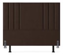 Ver imagem 4 de Cabeceira Suede 140 cm Casal Moderna Frame Estofada Cama Box:Marrom