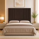 Ver imagem 1 de Cabeceira Suede 140 cm Casal Moderna Frame Estofada Cama Box:Marrom