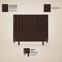 Ver imagem 2 de Cabeceira Suede 140 cm Casal Moderna Frame Estofada Cama Box:Marrom