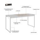 Ver imagem 4 de Escrivaninha Setlight 150cm Est.Branca