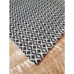 Passadeira Grande 2,00M x 65cm Geométrica Preta - 1