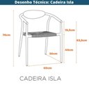 Ver imagem 6 de Kit 4 Cadeiras Empilhável Isla Fratini em Alumínio Preto Assento com Trama de Corda Náutica Preto