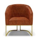 Ver imagem 3 de Poltrona Decorativa Industrial Dourado Kit 2 Stella Sintético Pu D03 - D'Rossi