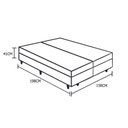 Ver imagem 2 de Cama Box com Baú Queen Bipartido Homequeen Suede Cinza