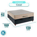 Ver imagem 3 de Kit Cama Box Bau e Colchão Molas Ensacadas Casal Airflex Cinza