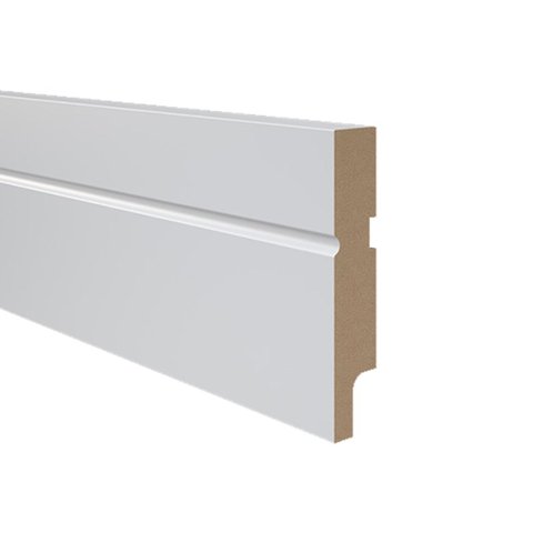 Rodapé de Mdf Durafloor Essencial 10cm E-03 Branco Polar 100mm x 18mm x 2100mm