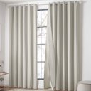 Ver imagem 2 de Cortina Lunna Voil Gaze Microfibra 3,00x2,60m Sala Quarto Varão 3m - Marfim