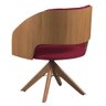 Poltrona Decorativa Giratória Núbia para Sala de Estar Veludo Bordô - Mobília Mobília - 3