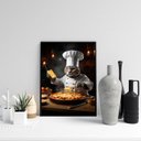 Ver imagem 2 de Quadro para Cozinha Gato Chef 33x24cm:moldura Preta