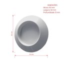 Ver imagem 2 de Puxador adesivo para box portas e armários redondo Branco