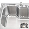 Cuba para Cozinha Pia Inox com Acessórios Carajás e Torneira Gourmet Monocomando Extensível Escovado - 5