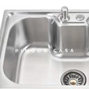 Ver imagem 4 de Cuba para Cozinha Pia com Acessórios Carajás e Torneira Monocomando Gourmet Munim Preto Pingoo.casa