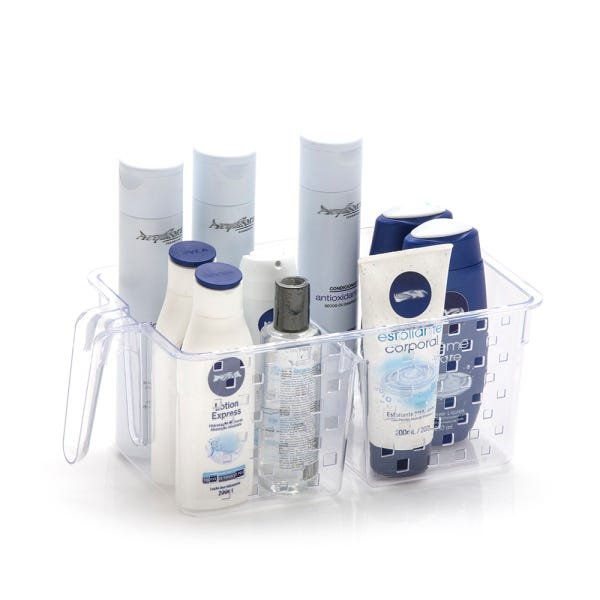 Cesto Organizador com Alça e Divisória Em Acrílico 34X19X14 Paramount Ref.876 (Kit com 2 Unidades) - 2