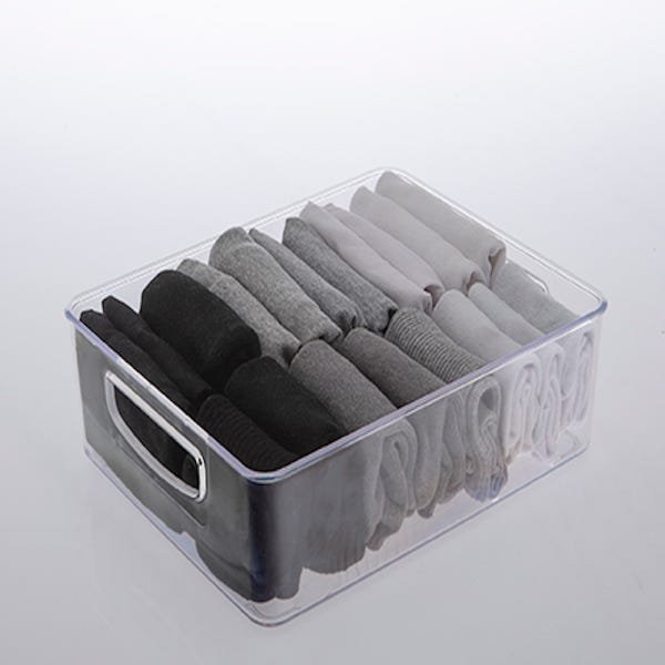 Cesto Organizador Modular Cristal Acrlíco 25X20X8 Paramount Ref.902 (Kit com 2 Unidades) - 1