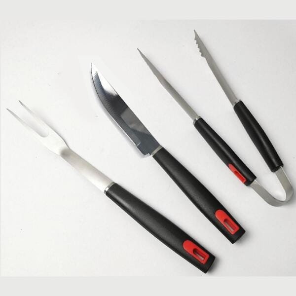 Kit Churrasco Bela Home 3 Peças Preto 2 Moedores 180ml com Tábua Grande Bambu 53x46x8cm - 3