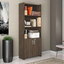 Ver imagem 1 de Armário Multiuso Notavel 2 Portas com Chave e Prateleiras Escritório Nogal Trend