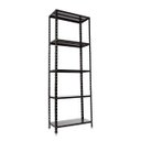 Ver imagem 2 de Estante Lopes com 5 Prateleiras Multiuso Aço Para Sala Quarto Escritório Preto