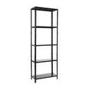 Ver imagem 1 de Estante Lopes com 5 Prateleiras Multiuso Aço Para Sala Quarto Escritório Preto