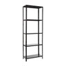 Estante Lopes com 5 Prateleiras Multiuso Aço Para Sala Quarto Escritório Preto - 1