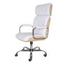Cadeira Eames Presidente Em Madeira Branco - 1