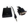 Adaptador Conversor Vga Macho para HDMI Fêmea com 3.5Mm - 5