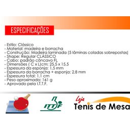 Raquete Butterfly Classica Profissional Addoy 3000 - FL (Côncavo) - 5