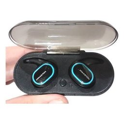 Fone de Ouvido Bluetooth H'Maston sem Fio Pro Preto/Azul - 1