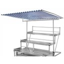 Ver imagem 2 de Carrinho Expositor Inox com Toldo e Rodas Pneumáticas Cefaz