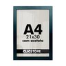 Kit 10 Moldura A4 21x30cm com Acetato e Fundo para Quadros Sala Certificados Porter Imagem Cor:preto - 2