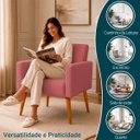 Ver imagem 5 de Poltrona Nina Decorativa para Sala Recepção Manicure Consultório Suede