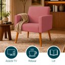 Ver imagem 4 de Poltrona Nina Decorativa para Sala Recepção Manicure Consultório Suede