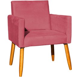 Poltrona Nina Decorativa para sala Recepção Manicure Consultório Suede - 4