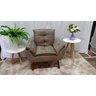 Kit com 03 Poltronas Opala Suede Cappuccino -MODENA DECOR - 2