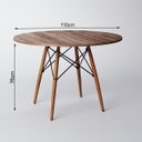 Ver imagem 2 de Mesa Eiffel Wood Amêndoa 110cm